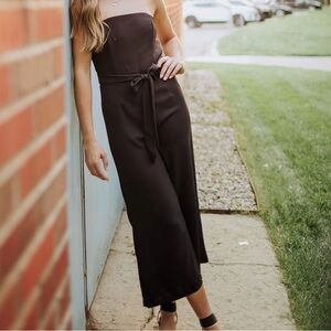 Princess Polly Black Strapless Jumpsuit